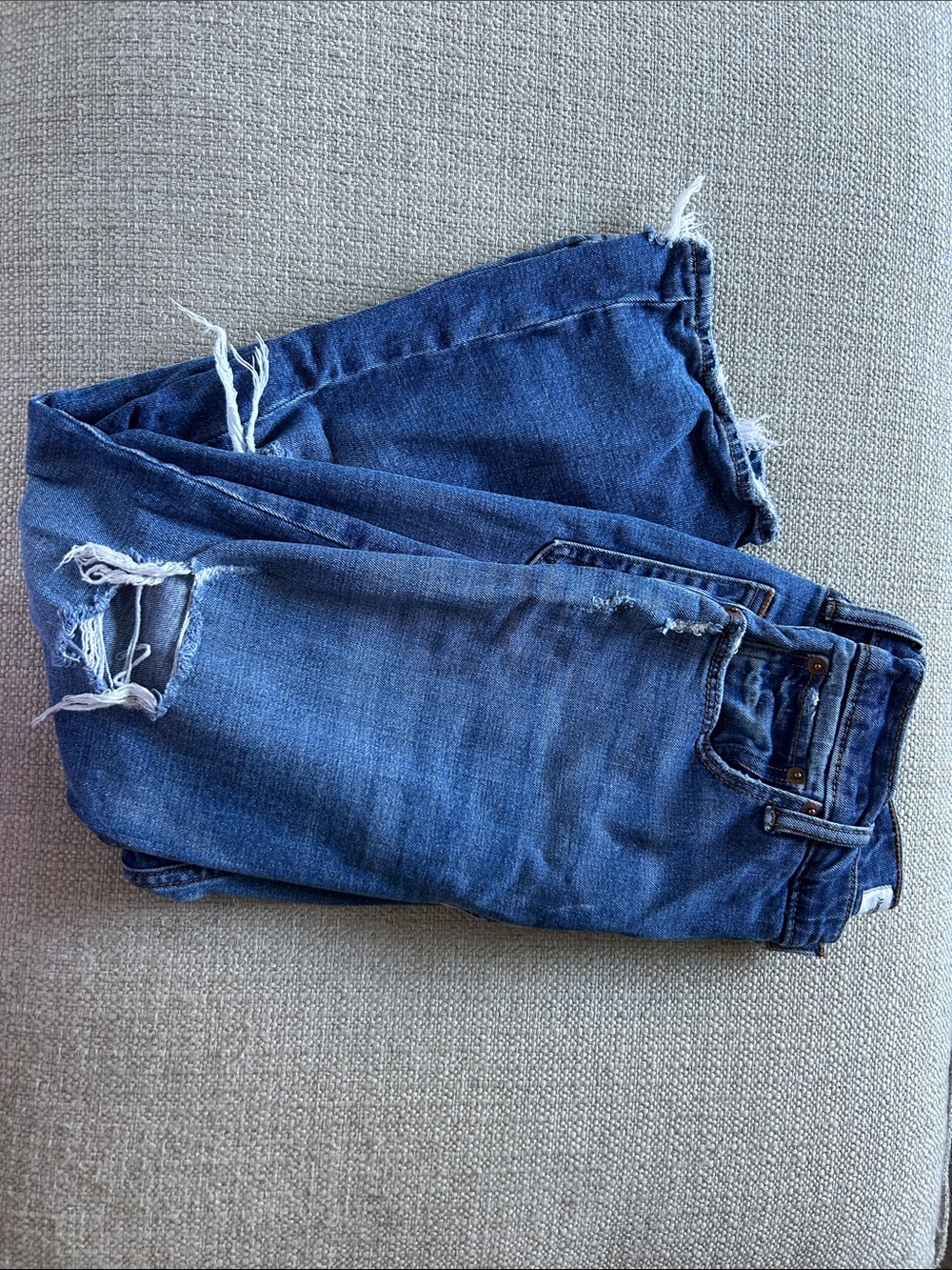Abercrombie and fitch the ankle straight ultra high rise jean